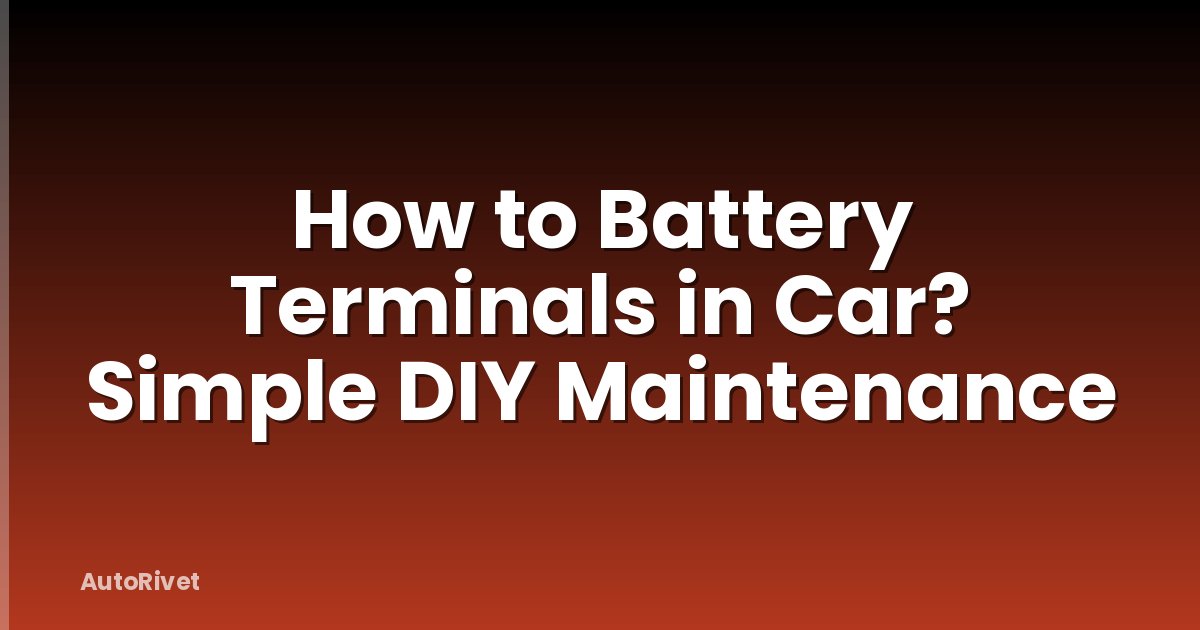 How to Battery Terminals in Car? Simple DIY Maintenance