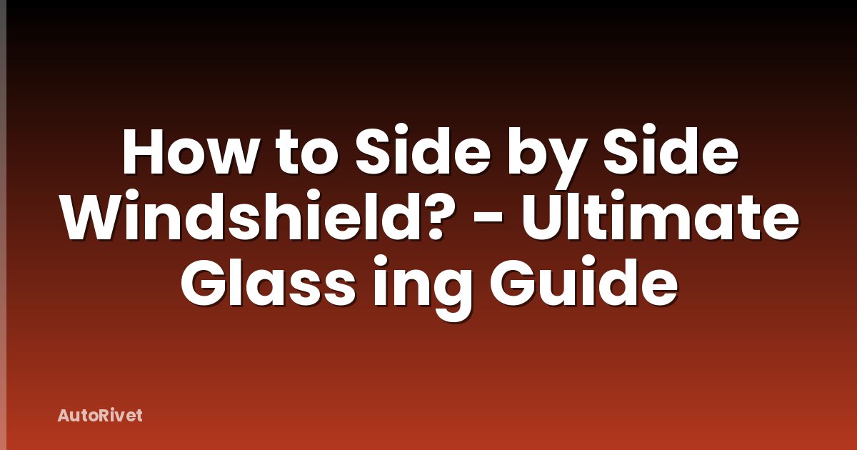 How to Side by Side Windshield? - Ultimate Glass ing Guide