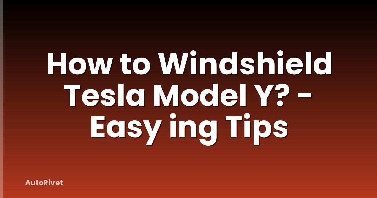 How to Windshield Tesla Model Y? - Easy ing Tips