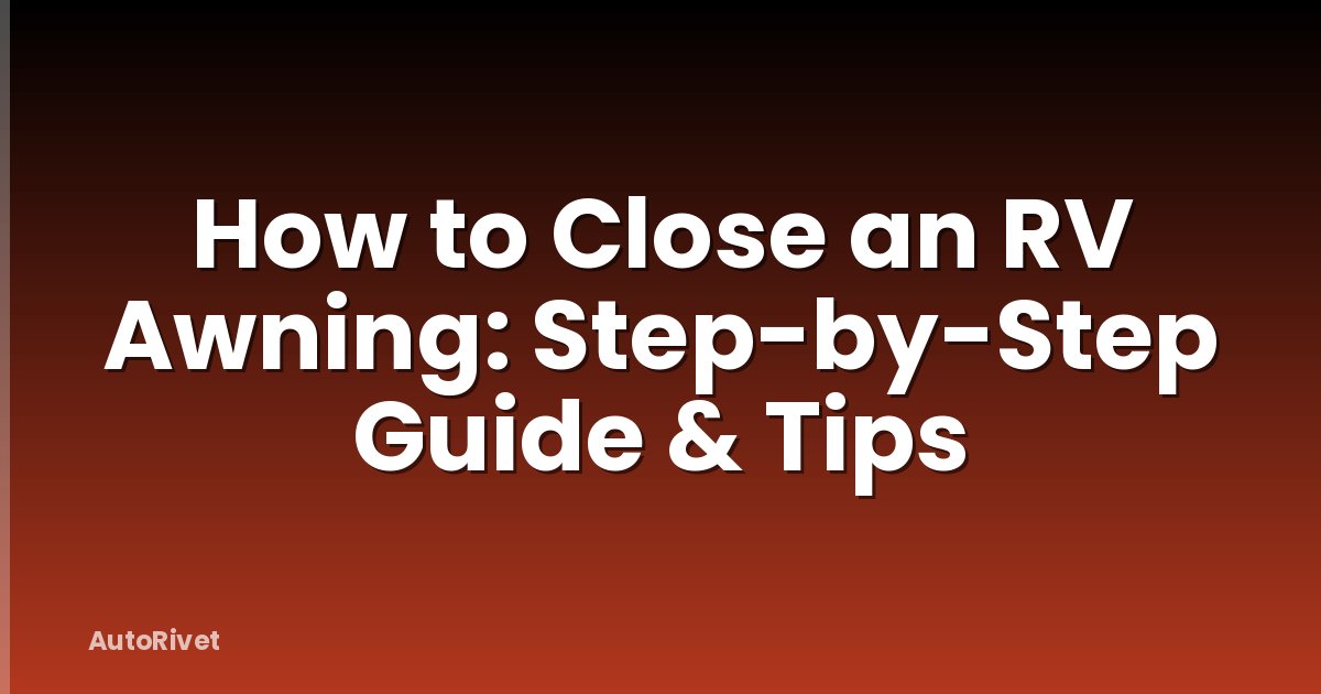 How to Close an RV Awning: Step-by-Step Guide & Tips