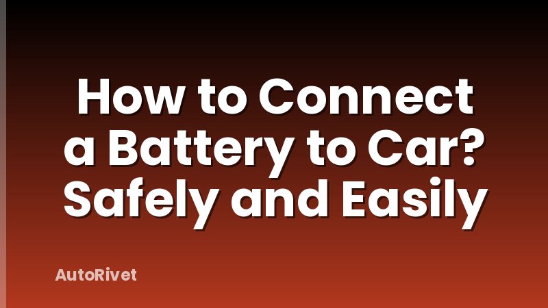 How to Connect a Battery to Car? Safely and Easily