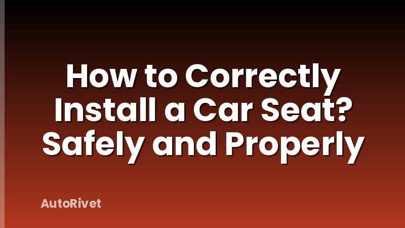 How to Correctly Install a Car Seat? Safely and Properly