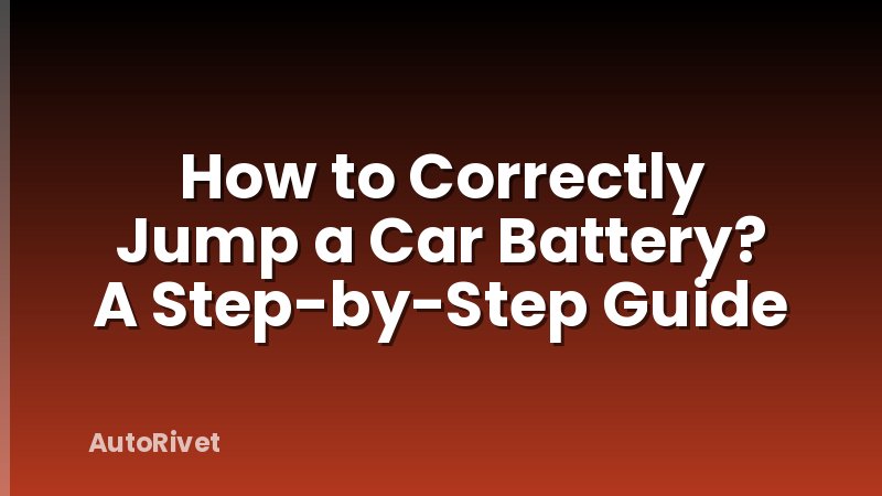How to Correctly Jump a Car Battery? A Step-by-Step Guide