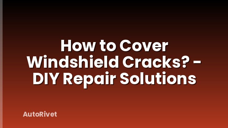 How to Cover Windshield Cracks? - DIY Repair Solutions