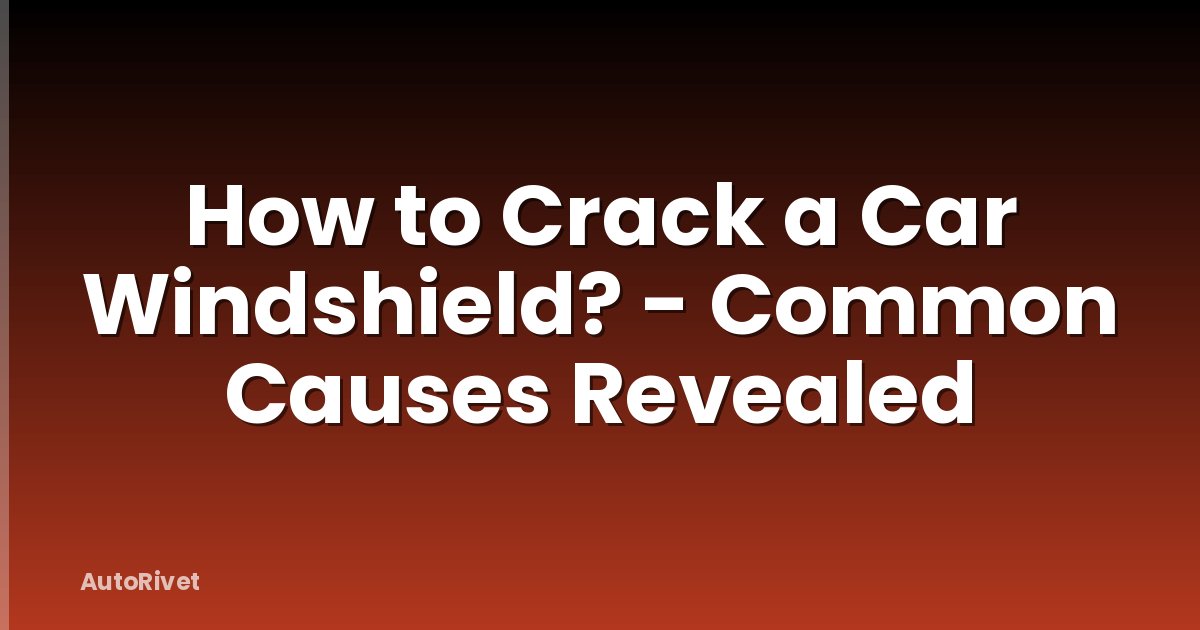 How to Crack a Car Windshield? - Common Causes Revealed