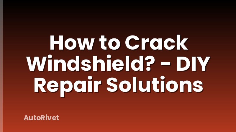 How to Crack Windshield? - DIY Repair Solutions
