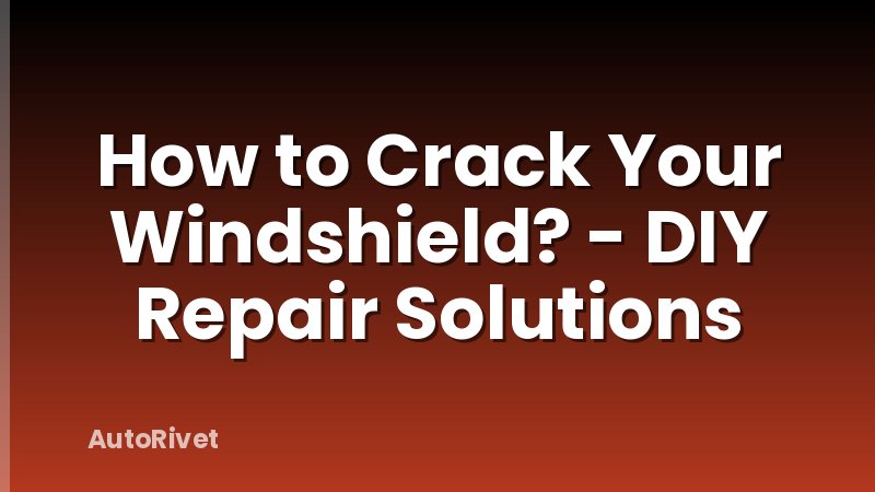 How to Crack Your Windshield? - DIY Repair Solutions