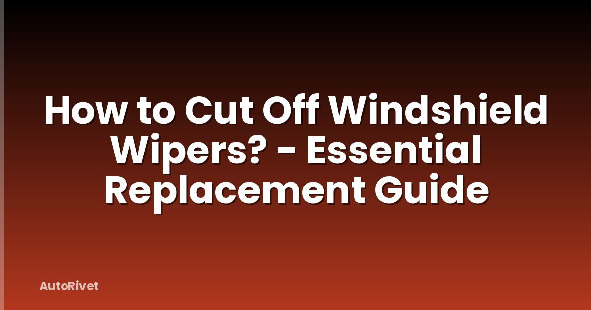 How to Cut Off Windshield Wipers? - Essential Replacement Guide