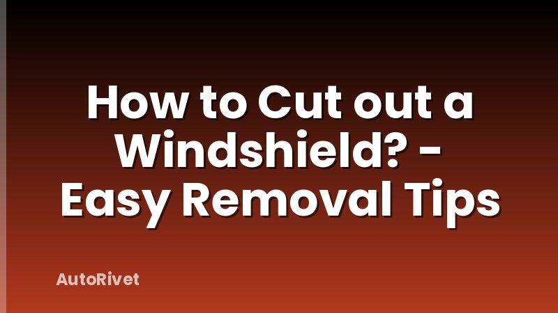 How to Cut out a Windshield? - Easy Removal Tips