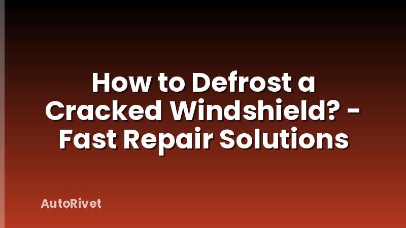 How to Defrost a Cracked Windshield? - Fast Repair Solutions