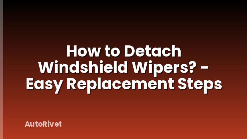 How to Detach Windshield Wipers? - Easy Replacement Steps