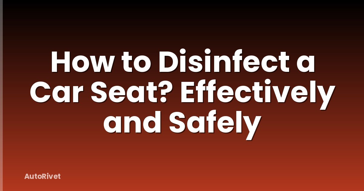 How to Disinfect a Car Seat? Effectively and Safely