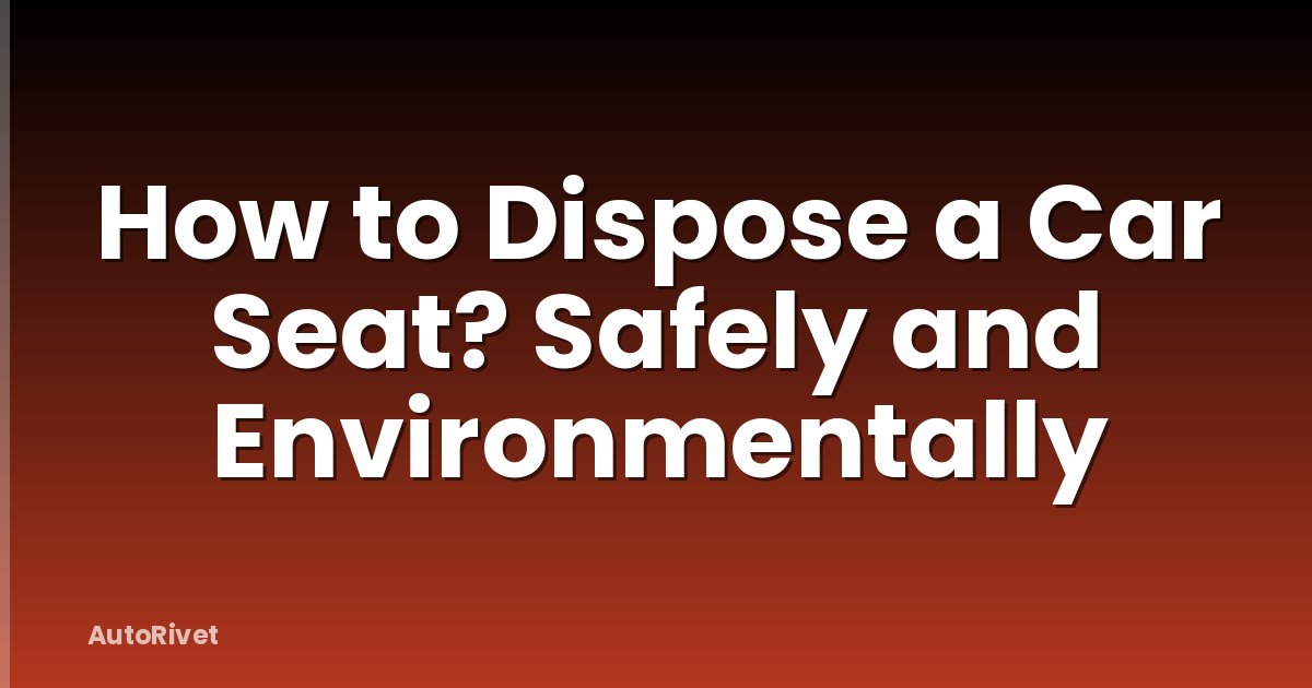 How to Dispose a Car Seat? Safely and Environmentally
