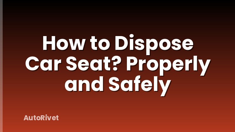 How to Dispose Car Seat? Properly and Safely
