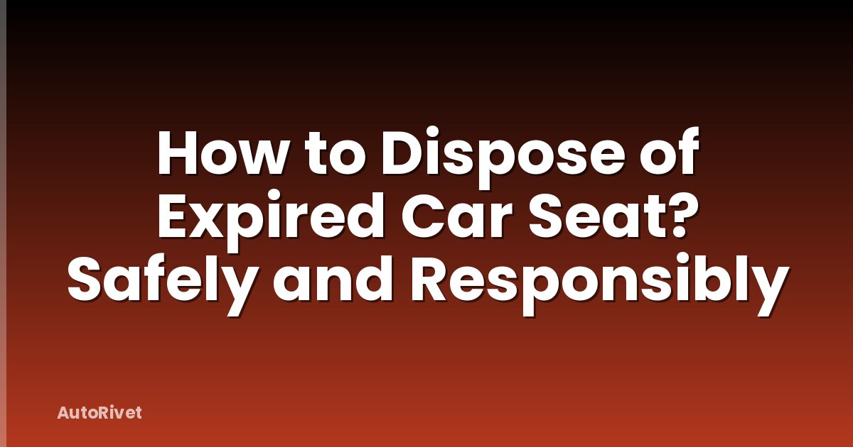 How to Dispose of Expired Car Seat? Safely and Responsibly