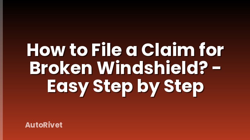 How to File a Claim for Broken Windshield? - Easy Step by Step