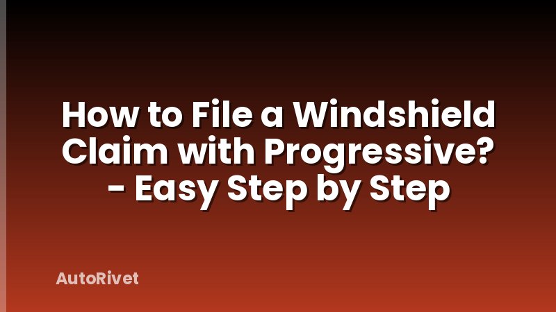 How to File a Windshield Claim with Progressive? - Easy Step by Step