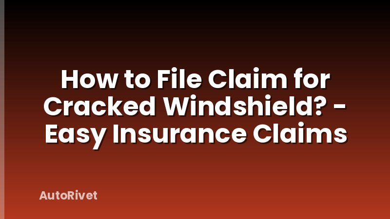 How to File Claim for Cracked Windshield? - Easy Insurance Claims