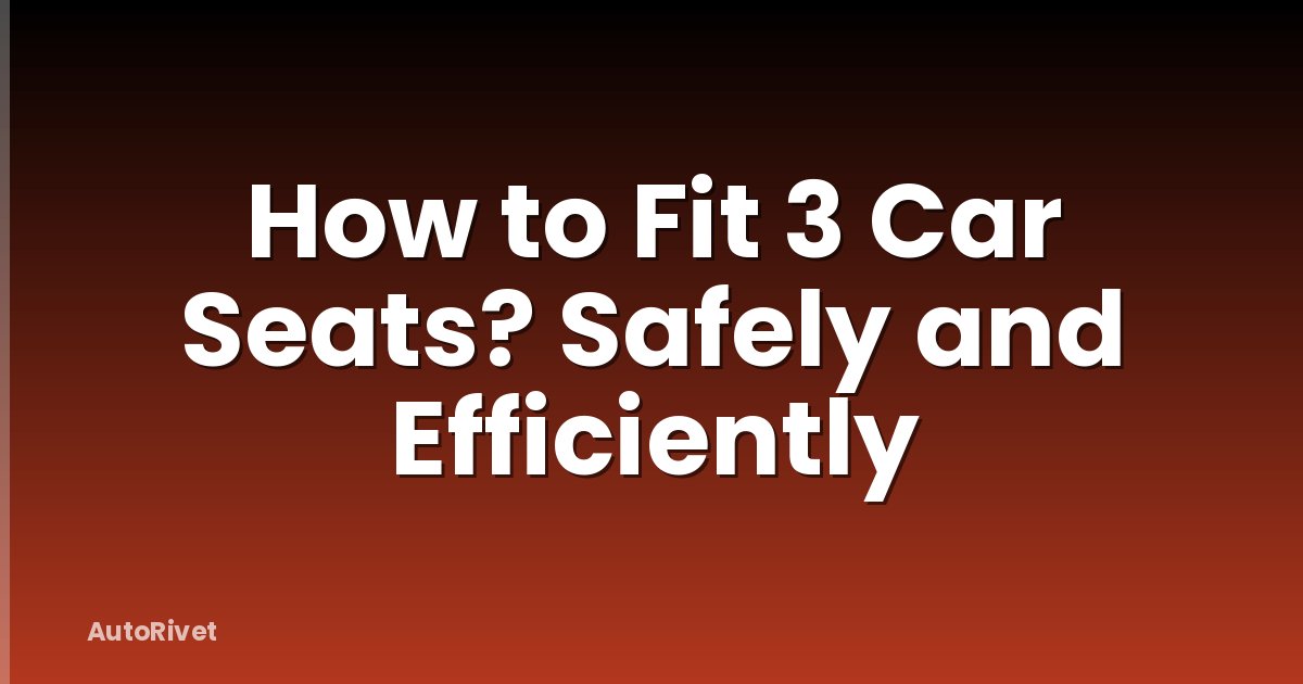 How to Fit 3 Car Seats? Safely and Efficiently