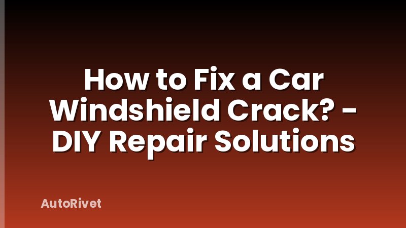 How to Fix a Car Windshield Crack? - DIY Repair Solutions