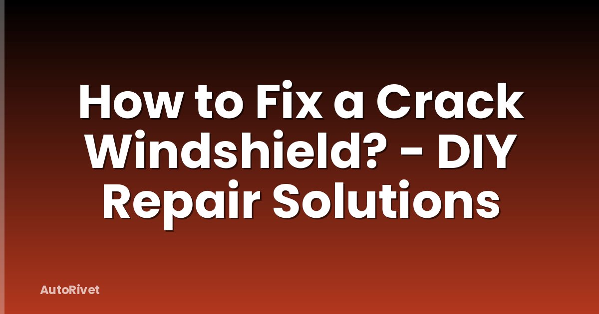 How to Fix a Crack Windshield? - DIY Repair Solutions