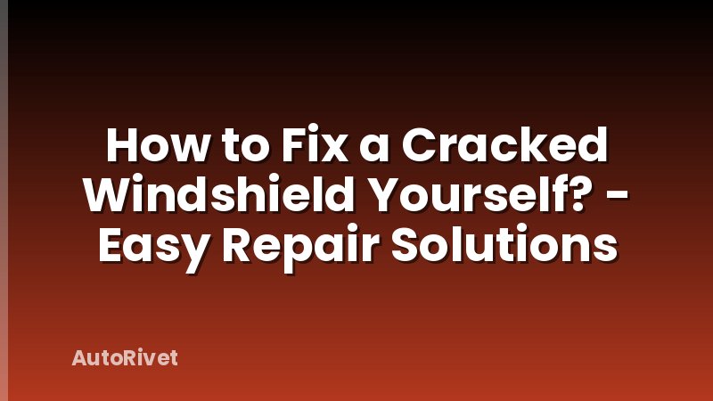 How to Fix a Cracked Windshield Yourself? - Easy Repair Solutions