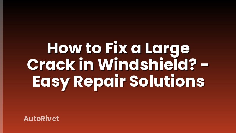 How to Fix a Large Crack in Windshield? - Easy Repair Solutions