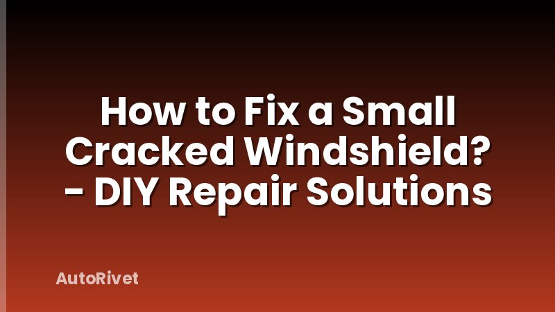 How to Fix a Small Cracked Windshield? - DIY Repair Solutions