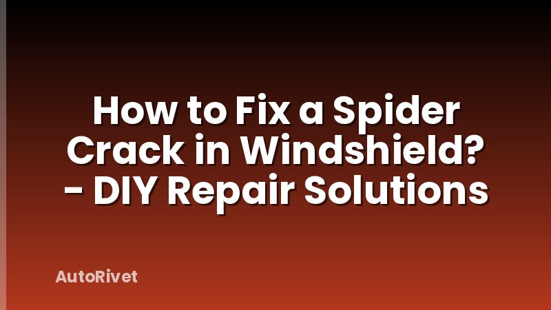 How to Fix a Spider Crack in Windshield? - DIY Repair Solutions