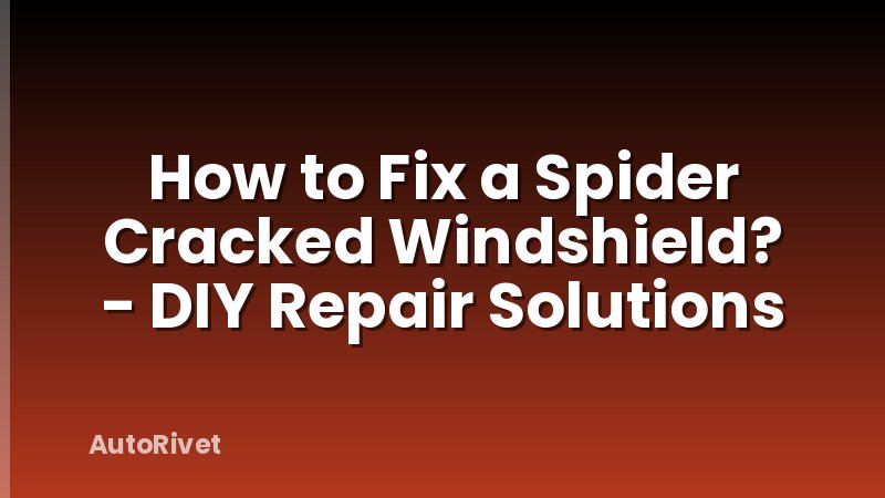 How to Fix a Spider Cracked Windshield? - DIY Repair Solutions