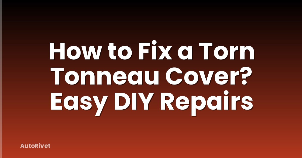 How to Fix a Torn Tonneau Cover? Easy DIY Repairs