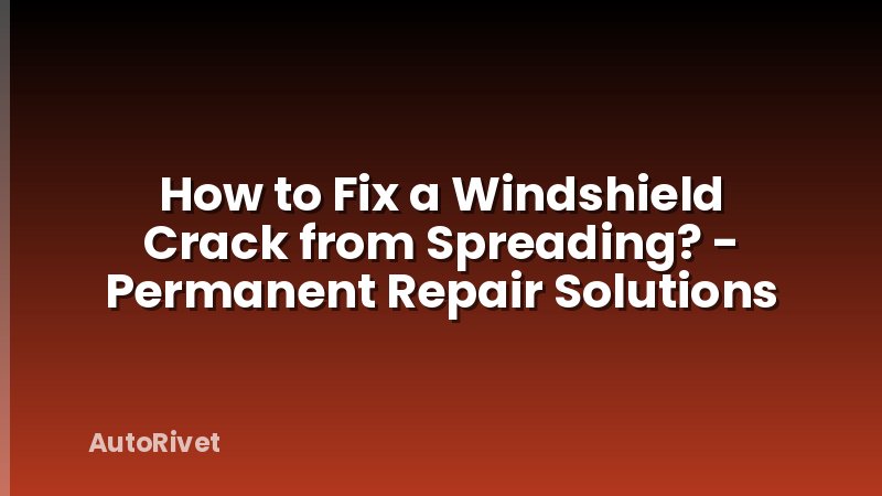 How to Fix a Windshield Crack from Spreading? - Permanent Repair Solutions