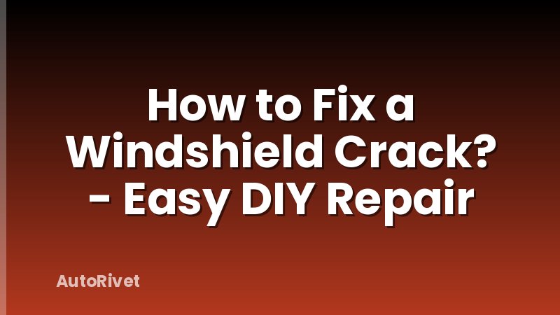 How to Fix a Windshield Crack? - Easy DIY Repair