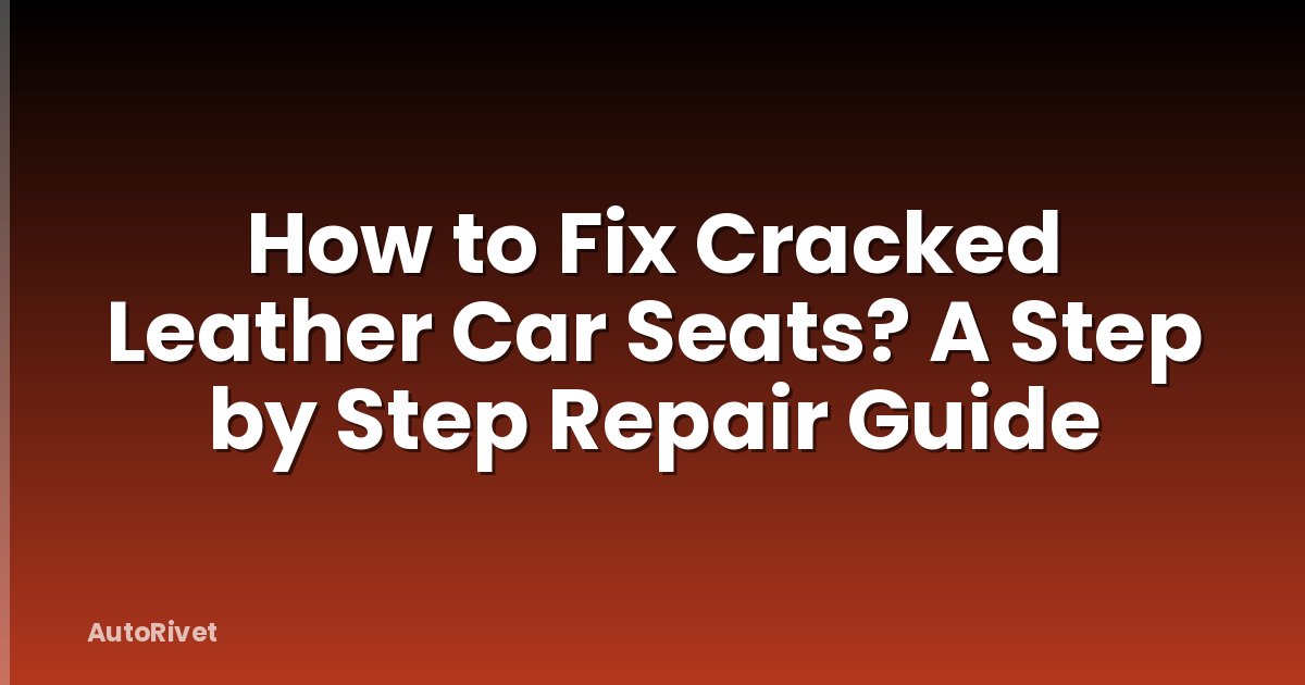 How to Fix Cracked Leather Car Seats? A Step by Step Repair Guide