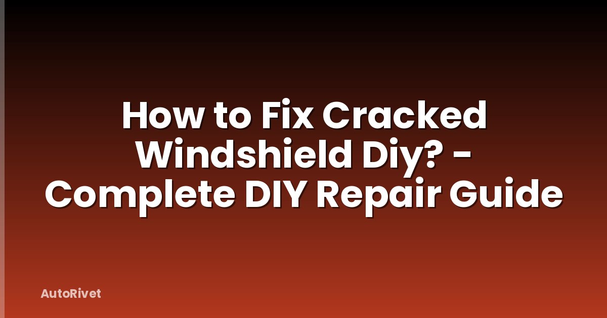 How to Fix Cracked Windshield Diy? - Complete DIY Repair Guide