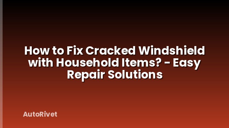 How to Fix Cracked Windshield with Household Items? - Easy Repair Solutions