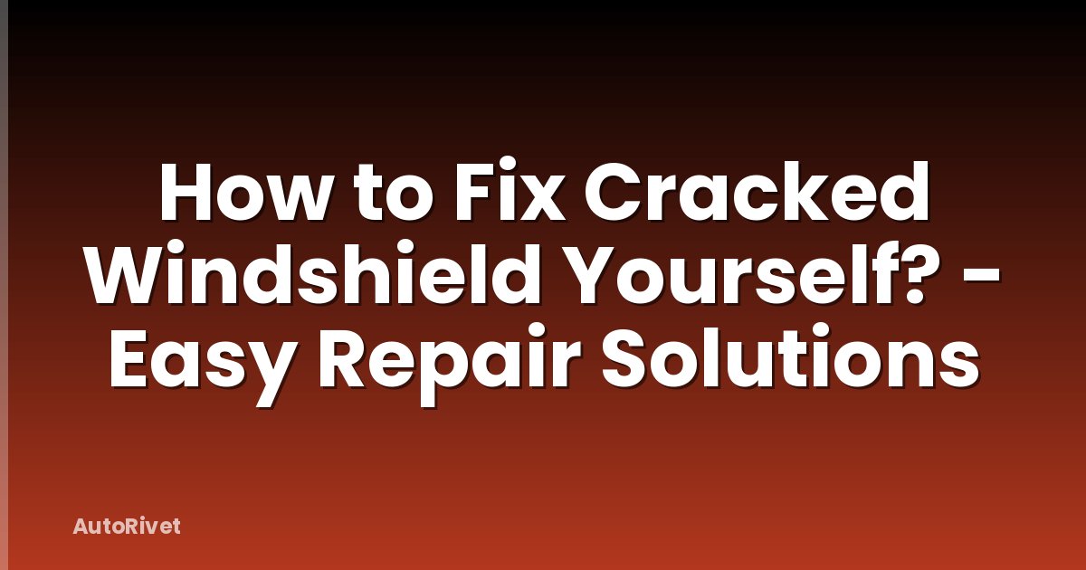 How to Fix Cracked Windshield Yourself? - Easy Repair Solutions