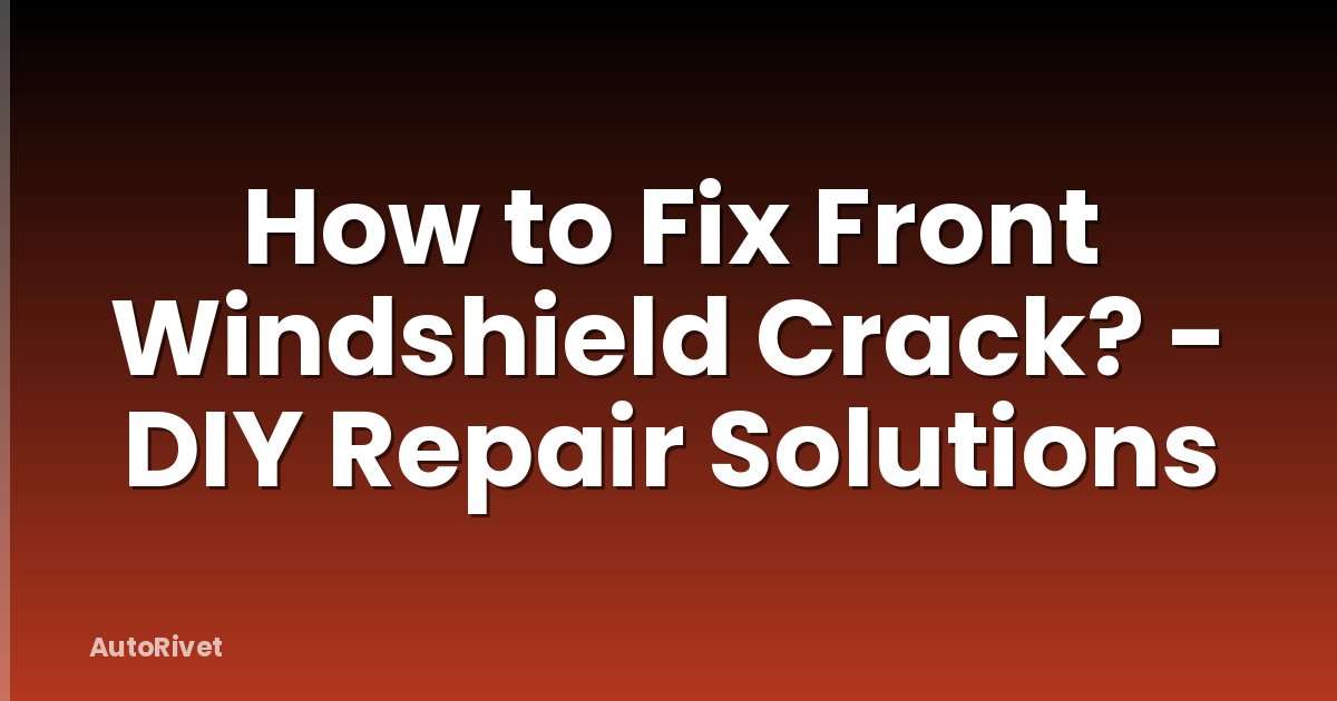 How to Fix Front Windshield Crack? - DIY Repair Solutions
