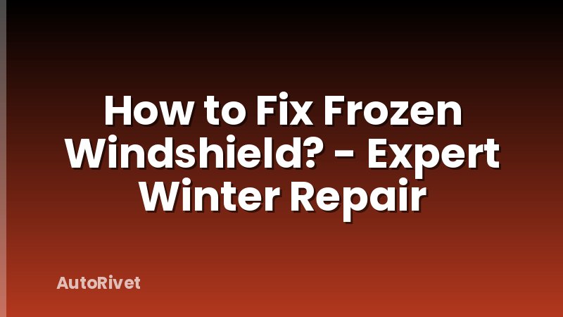 How to Fix Frozen Windshield? - Expert Winter Repair