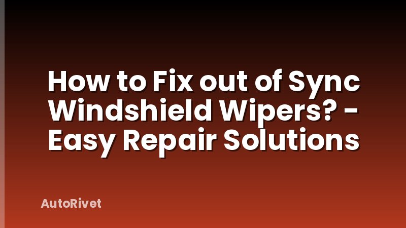 How to Fix out of Sync Windshield Wipers? - Easy Repair Solutions