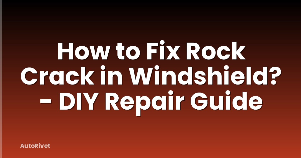 How to Fix Rock Crack in Windshield? - DIY Repair Guide