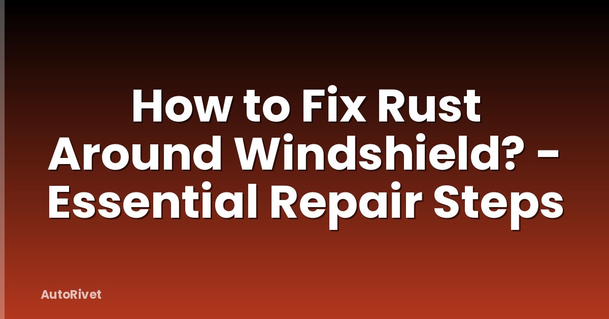 How to Fix Rust Around Windshield? - Essential Repair Steps