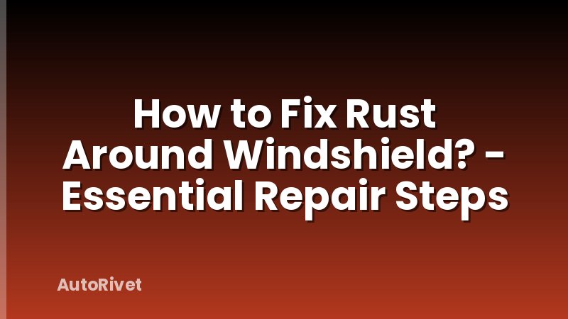 How to Fix Rust Around Windshield? - Essential Repair Steps