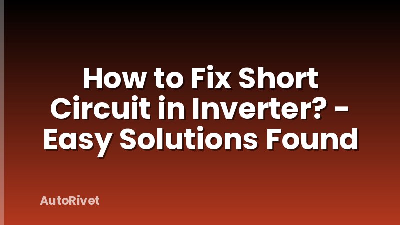 How to Fix Short Circuit in Inverter? - Easy Solutions Found