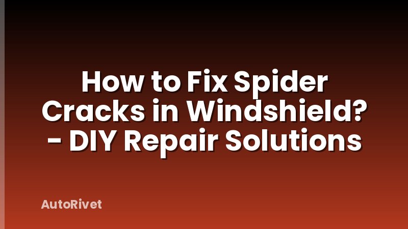 How to Fix Spider Cracks in Windshield? - DIY Repair Solutions