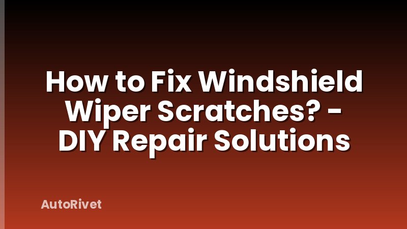 How to Fix Windshield Wiper Scratches? - DIY Repair Solutions
