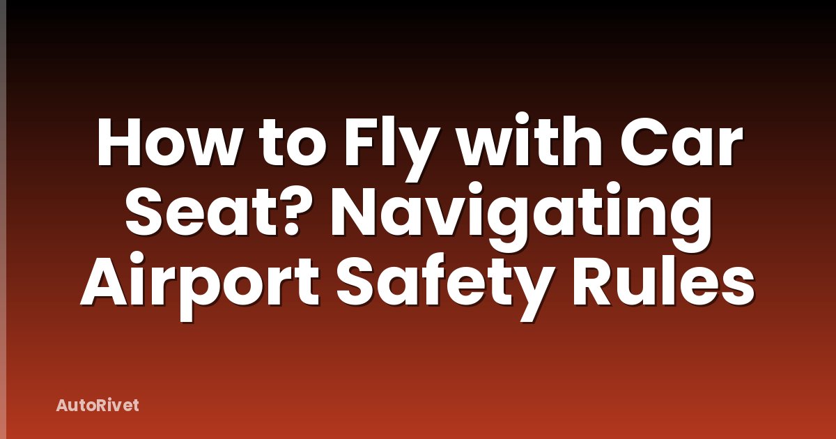 How to Fly with Car Seat? Navigating Airport Safety Rules