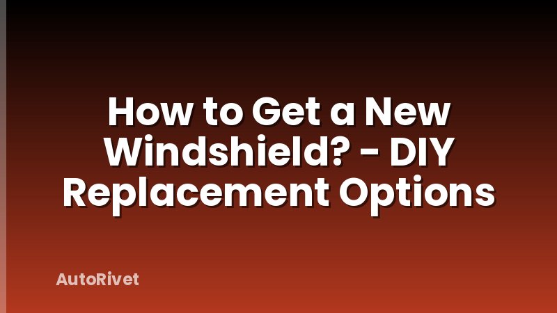 How to Get a New Windshield? - DIY Replacement Options