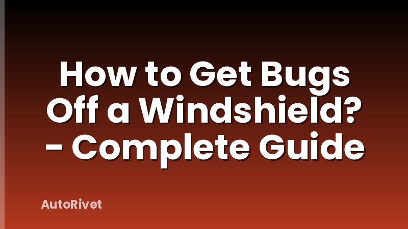 How to Get Bugs Off a Windshield? - Complete Guide