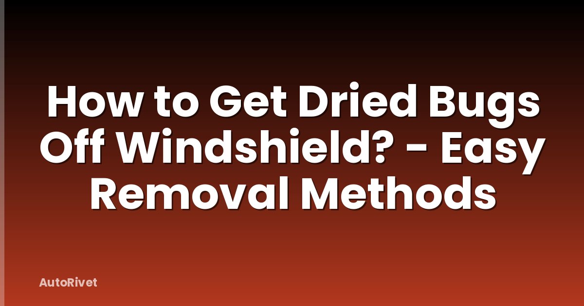 How to Get Dried Bugs Off Windshield? - Easy Removal Methods